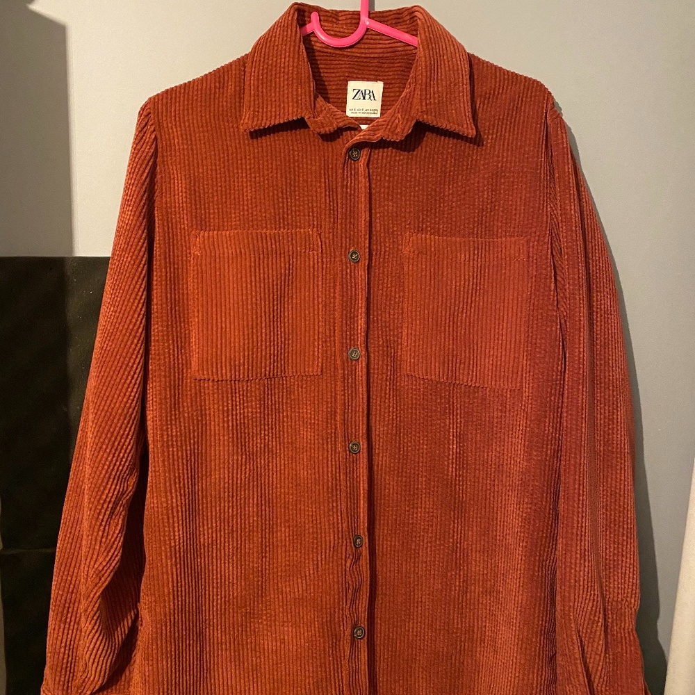 Coral Corduroy Shirt